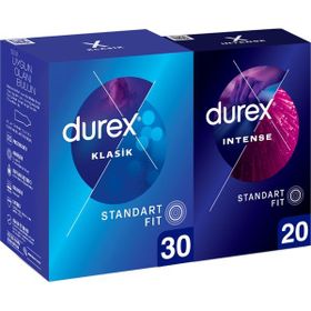 Durex Intense 30'lu Uyarıcı Prezervatif + 20'li Klasik Kondom