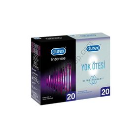 Durex Intense Uyarıcı Jelli ve Tırtıklı 20 Adet Prezervatif