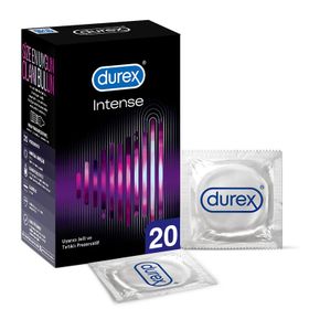Durex Intense Uyarıcı Jelli ve Tırtıklı 20 Adet Prezervatif