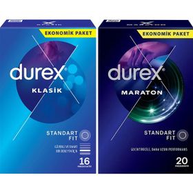 Durex Klasik 16'lı Kondom ve Maraton 20'li Prezervatif