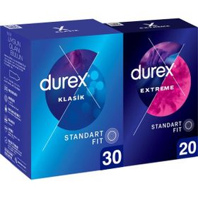 Durex Klasik 30'lu Kondom ve Extreme 20'li Prezervatif