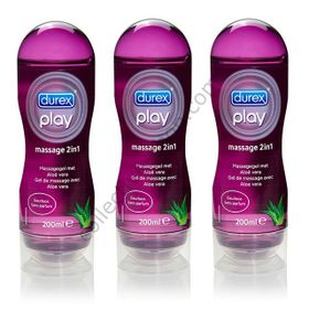 Durex Play Hassas Aloe Vera Kayganlaştırıcı ve 200 ml x 3 Adet Masaj Jeli