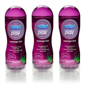 Durex Play Hassas Aloe Vera Kayganlaştırıcı ve 200 ml x 3 Adet Masaj Jeli