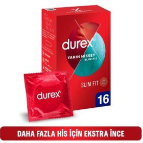 Durex Yakın Hisset Slim Fit Extra İnce 16'lı Prezervatif