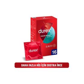 Durex Yakın Hisset Slim Fit Extra İnce 16'lı Prezervatif