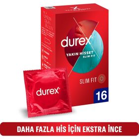Durex Yakın Hisset Slim Fit Extra İnce 16'lı Prezervatif
