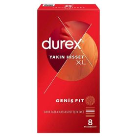 Durex Yakın Hisset XL Geniş Fit 8'li Prezervatif