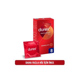 Durex Yakın Hisset XL Geniş Fit 8'li Prezervatif