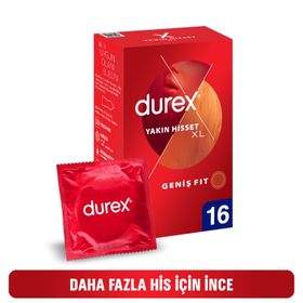 Durex Yakın Hisset XL İnce 16'lı Prezervatif