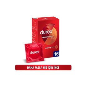 Durex Yakın Hisset XL İnce 16'lı Prezervatif