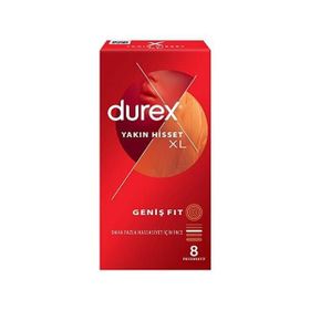 Durex Yakın Hisset XL İnce 8'li Prezervatif