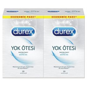 Durex Yok Ötesi Ekstra His 2 Adet 20'li Prezervatif