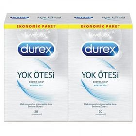 Durex Yok Ötesi Ekstra His 2 Adet 20'li Prezervatif