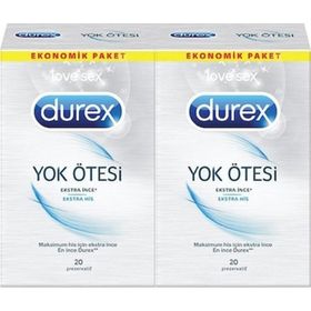 Durex Yok Ötesi Ekstra His 2 Adet 20'li Prezervatif