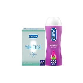 Durex Yok Ötesi Slim Fit 20'li İnce Prezervatif + 200 ml Aloe Vera Kayganlaştırıcı Jel