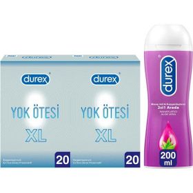 Durex Yok Ötesi XL 40'lI Prezervatif+ 200 ml Aloe Vera Kayganlaştırıcı Jel