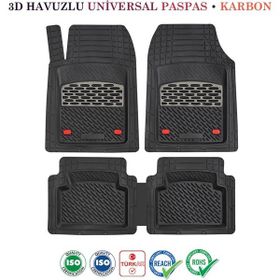 Durmaz Tuning Daihatsu Charade 3D Safir Siyah Krom Karbon Havuzlu Paspas Takımı