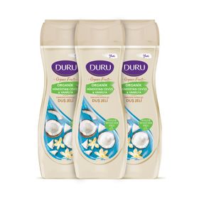 Duru 3x450 ml Organic Fruits Hindistan Cevizi Vanilya Duş Jeli