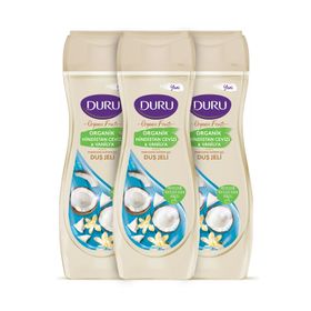 Duru 3x450 ml Organic Fruits Hindistan Cevizi Vanilya Duş Jeli