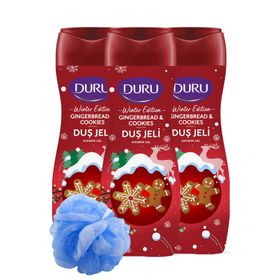 Duru 3x450 ml Winter Edition Gingerbread Cookies Duş Jeli + Duş Lifi