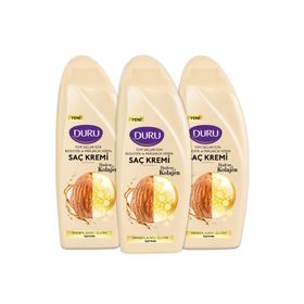 Duru 3x500 ml Kolojen Badem Saç Kremi