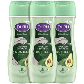 Duru Avokado Beyaz Kil 450 ml*3 Duş Jeli