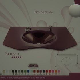 Duru Cam Berber Modeli 100x56 cm Cam Lavabo