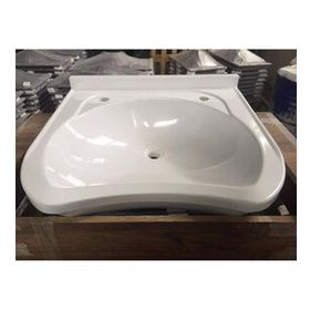 Duru Cam Beyaz 60x60 cm Dökme Akrilik Berber Lavabosu