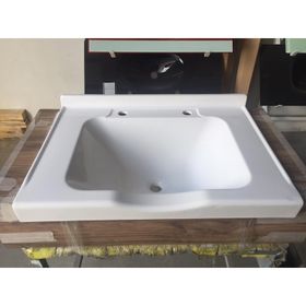 Duru Cam Beyaz 73x52 cm Dökme Akrilik Berber Lavabosu
