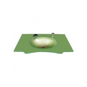 Duru Cam Kelebek Modeli 70x56 cm Cam Lavabo