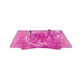 Duru Cam Kelebek Modeli 80x56 cm Cam Lavabo