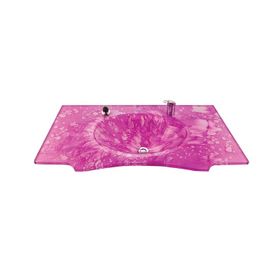 Duru Cam Kelebek Modeli 80x56 cm Cam Lavabo