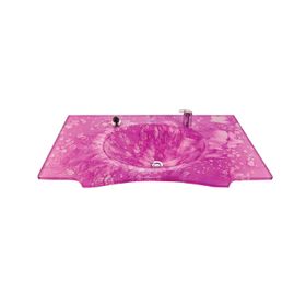 Duru Cam Kelebek Modeli 90x56 cm Cam Lavabo