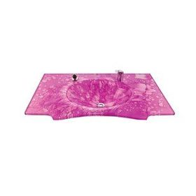 Duru Cam Kelebek Modeli 90x56 cm Cam Lavabo