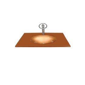 Duru Cam Klas Modeli 80x56 cm Cam Lavabo