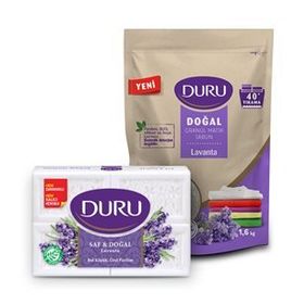 Duru Granül Lavanta 1,6 kg ve 600 gr Saf Doğal Lavanta Sabun