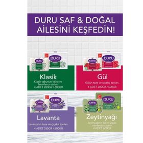Duru Gül 600 gr Beyaz Saf ve Doğal Kaynaklı Sabun