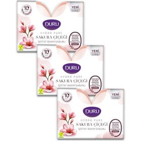 Duru Hydropure Sakura Çiçeği 2x135 gr 3 Adet Şeffaf Bakım Sabunu