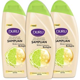 Duru Misket Limonu Yağlı Saçlar 3x500 ml Şampuan
