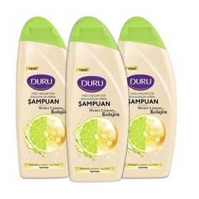 Duru Misket Limonu Yağlı Saçlar 3x500 ml Şampuan