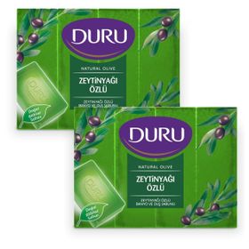 Duru Natural Olive 640 gr 4'lü Zeytinyağı Özlü Yapraklı Banyo Sabunu