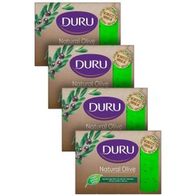 Duru Natural Olive 640 gr 4'lü Zeytinyağı Özlü Yapraklı Banyo Sabunu