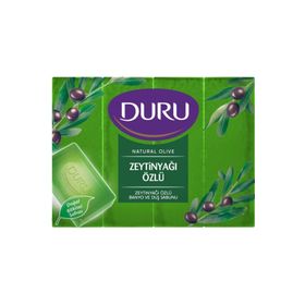 Duru Natural Olive 640 gr 4'lü Zeytinyağı Özlü Yapraklı Banyo Sabunu