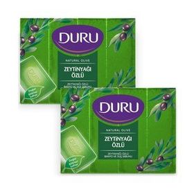 Duru Natural Olive 640 gr 4'lü Zeytinyağı Özlü Yapraklı Banyo Sabunu