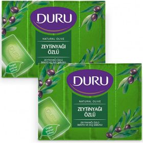 Duru Natural Olive 640 gr 4'lü Zeytinyağı Özlü Yapraklı Banyo Sabunu