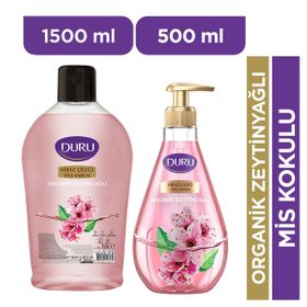 Duru Organik İçerikli 1.5 lt + 500 ml Kiraz Çiçeği Sıvı Sabun
