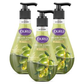 Duru Organik İçerikli 3x500 ml Zeytinyağlı Sıvı Sabun