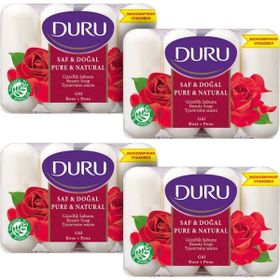 Duru Saf Doğal Kaynaklı Gül 16 Adet 4x280 gr Güzellik Sabunu