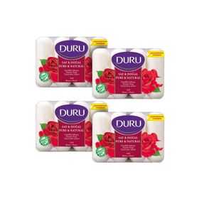 Duru Saf Doğal Kaynaklı Gül 16 Adet 4x280 gr Güzellik Sabunu