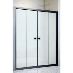 Durul 100 x 120 Duş Teknesiz 4 mm H:180 cm Kare Siyah Profil Şeffaf Duşakabin